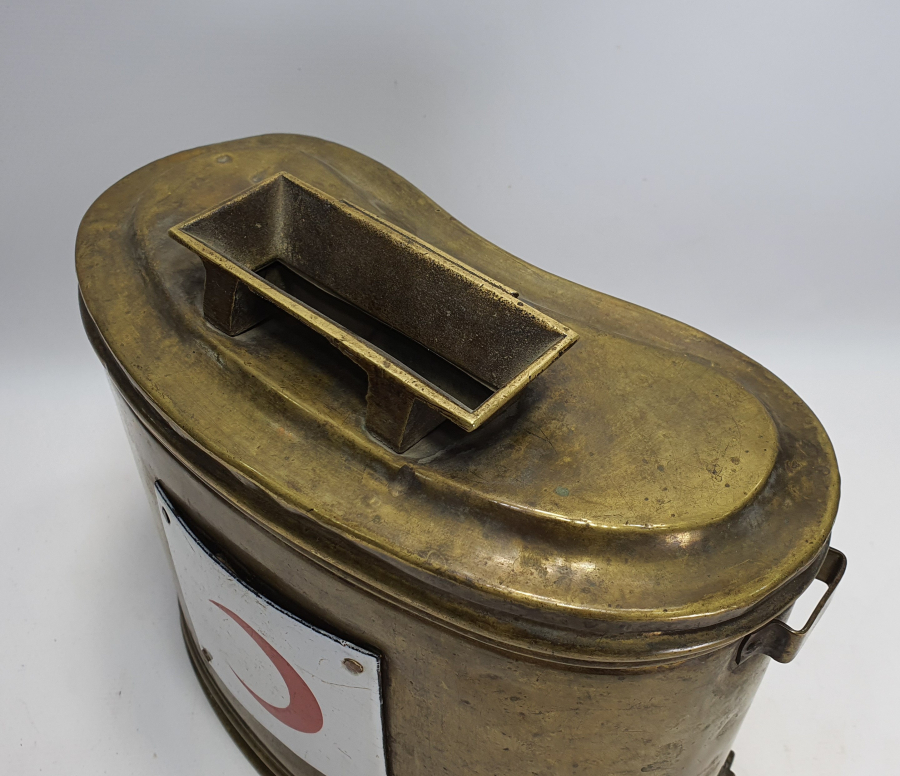 1. DÜNYA SAVAŞI DÖNEMİ ÇOK NADİR ALTI YAZILI OSMANLI HİLALİ AHMER YARDIM SANDIĞI 