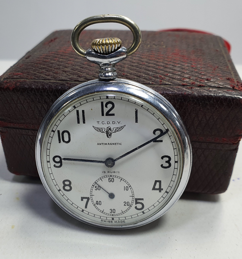 1940 LARDAN İSVİÇRE'NİN DEVLET DEMİR YOLLARI İÇİN ÖZEL YAPTIĞI KURMALI CEP SAATİ