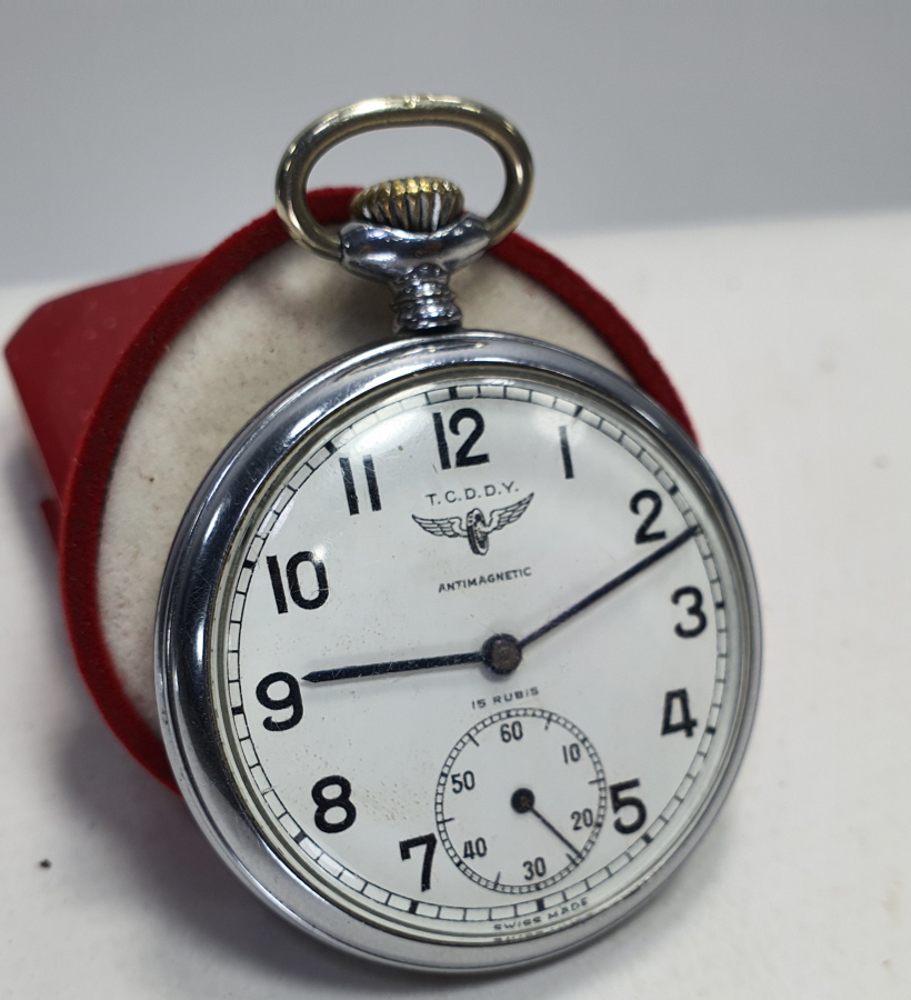 1940 LARDAN İSVİÇRE'NİN DEVLET DEMİR YOLLARI İÇİN ÖZEL YAPTIĞI KURMALI CEP SAATİ