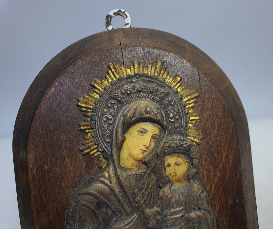 OSMANLI DÖNEMİ GÜMÜŞ GİYDİRME RUM İKONA