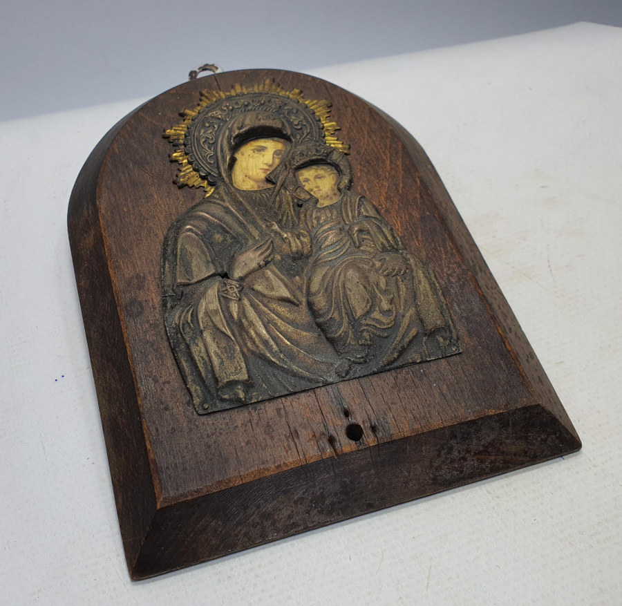 OSMANLI DÖNEMİ GÜMÜŞ GİYDİRME RUM İKONA