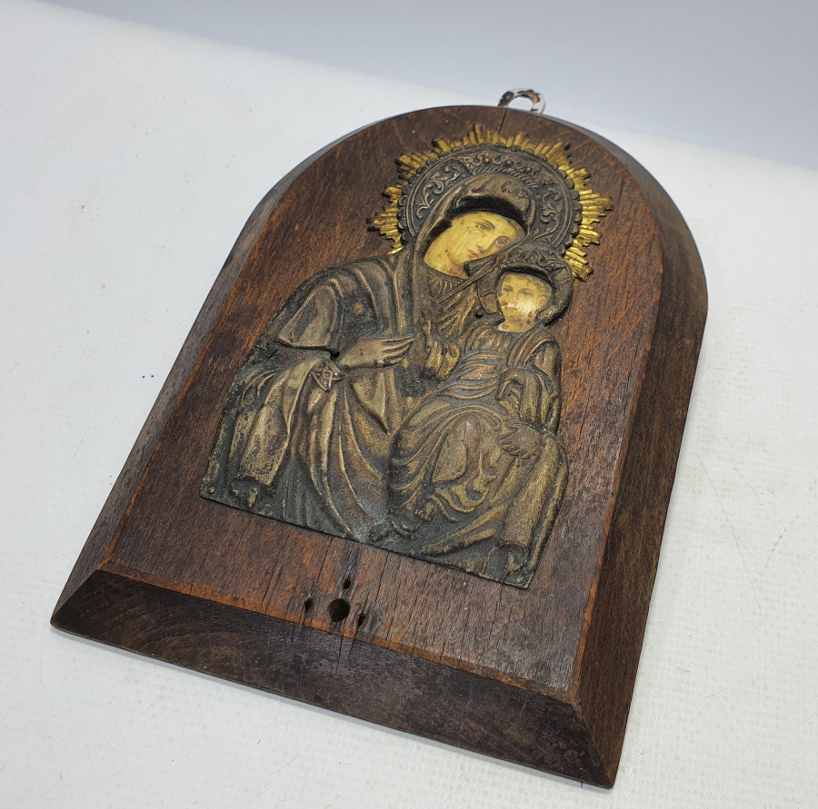 OSMANLI DÖNEMİ GÜMÜŞ GİYDİRME RUM İKONA