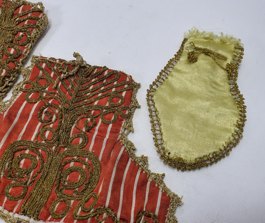 OSMANLI DÖNEMİ SIRMA İŞÇİLİKLİ 3 ADET KESE