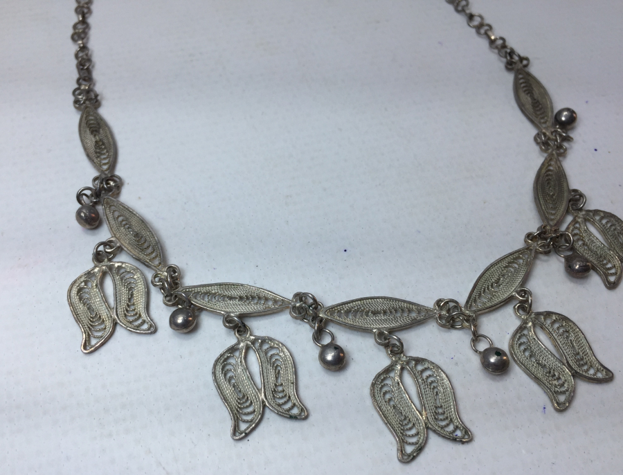 TELKARİ İŞÇİLİKLİ GÜMÜŞ MİDYAT İŞİ GERDANLIK