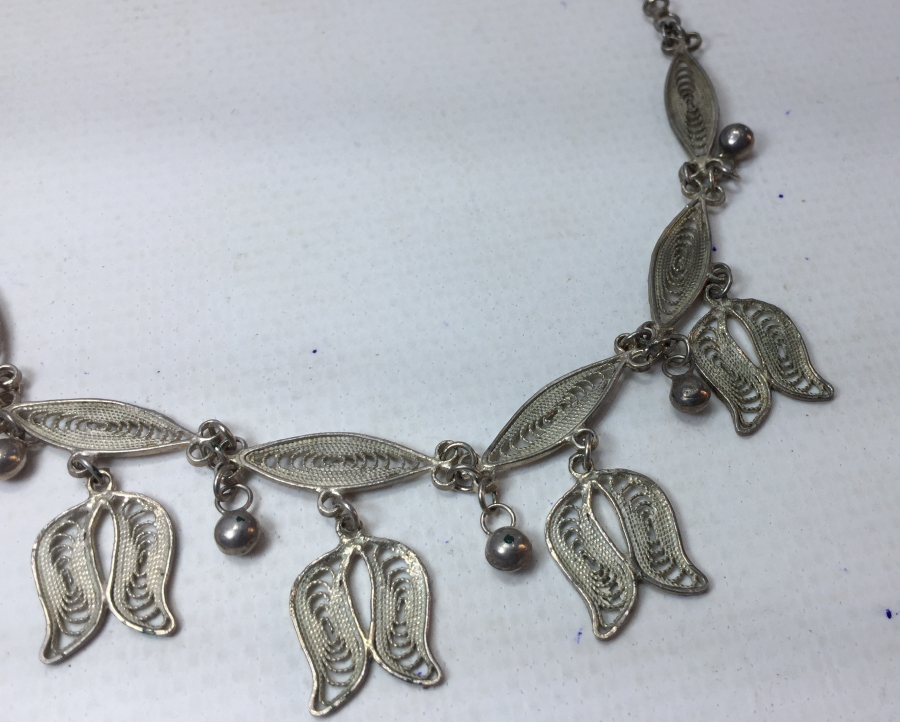 TELKARİ İŞÇİLİKLİ GÜMÜŞ MİDYAT İŞİ GERDANLIK