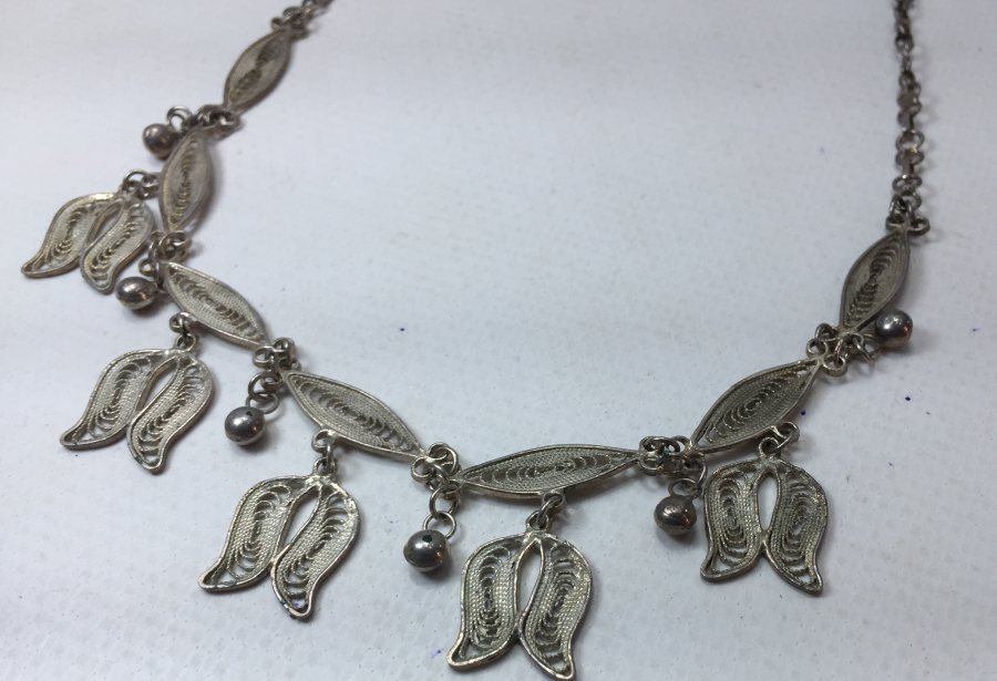 TELKARİ İŞÇİLİKLİ GÜMÜŞ MİDYAT İŞİ GERDANLIK