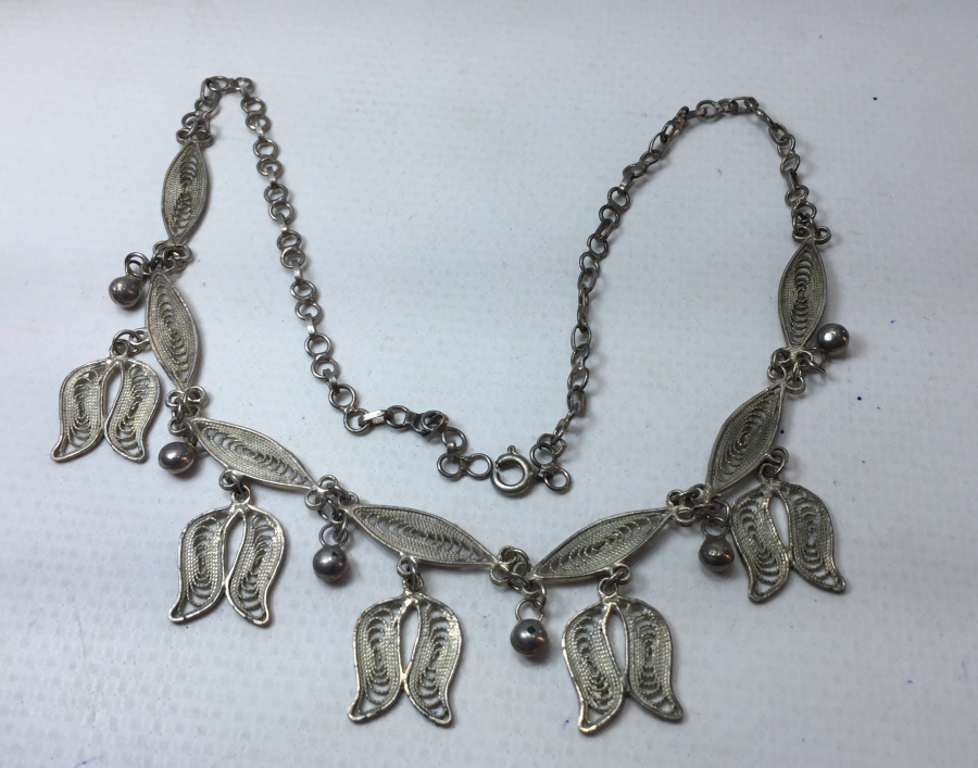 TELKARİ İŞÇİLİKLİ GÜMÜŞ MİDYAT İŞİ GERDANLIK