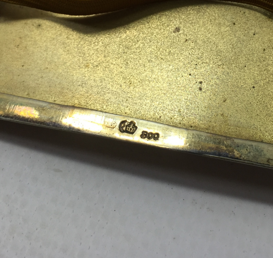 ÜZERİ AYASOFYA GÖRSELLİ OSMANLI DÖNEMİ KALEM İŞÇİLİKLİ GÜMÜŞ SİGARA TABAKASI