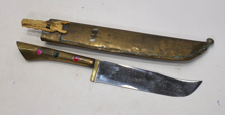 ÜZERİNDE ŞEHRİ HAN YAZILI TÜRKMEN İŞİ AVCI BIÇAĞI