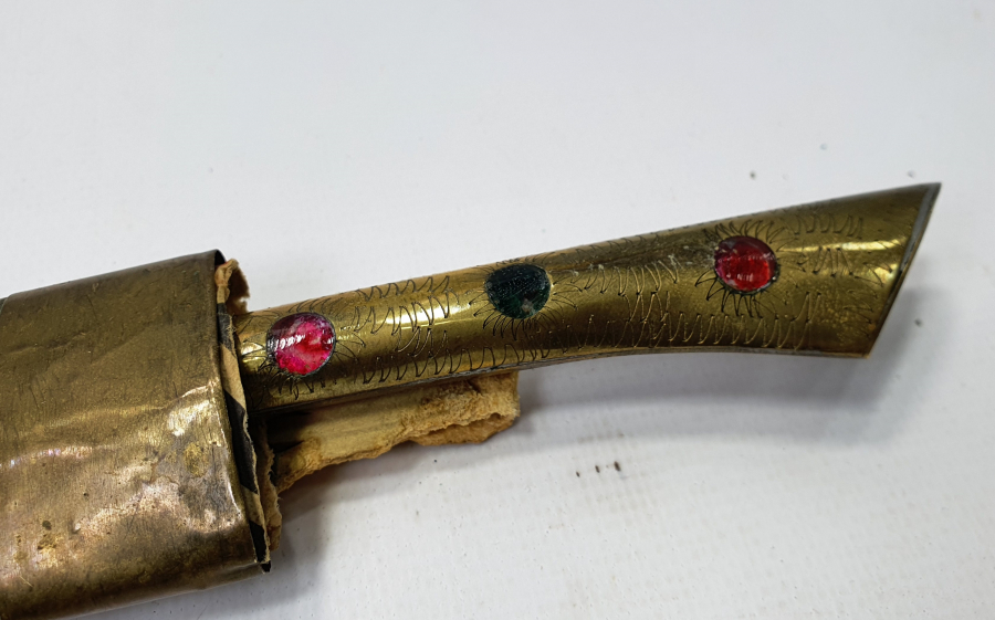 ÜZERİNDE ŞEHRİ HAN YAZILI TÜRKMEN İŞİ AVCI BIÇAĞI