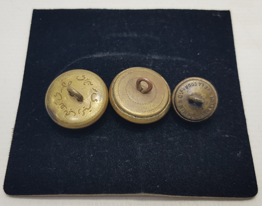 1. DÜNYA SAVAŞI DÖNEMİ ÜÇ ADET SUBAY DÜĞMESİ