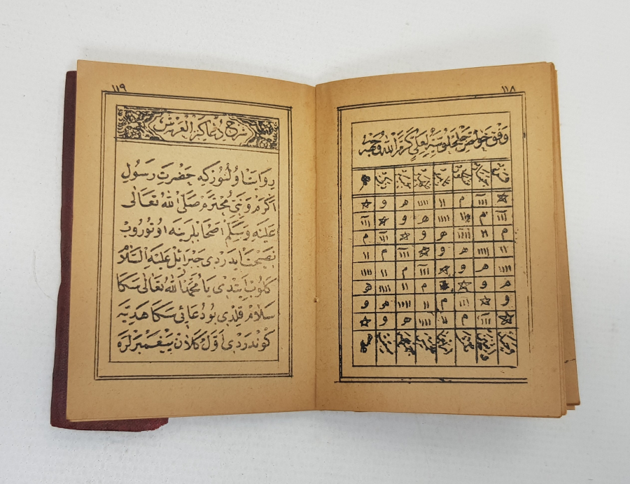 OSMANLI DÖNEMİ ALTIN YALDIZ CİLDİNDE ENAM-I ŞERİF