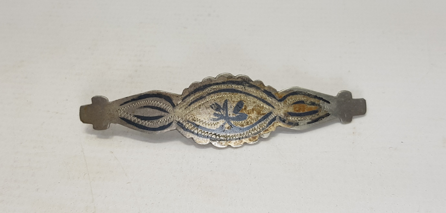 OSMANLI DÖNEMİ SAVATLI GÜMÜŞ SAÇ TOKASI 