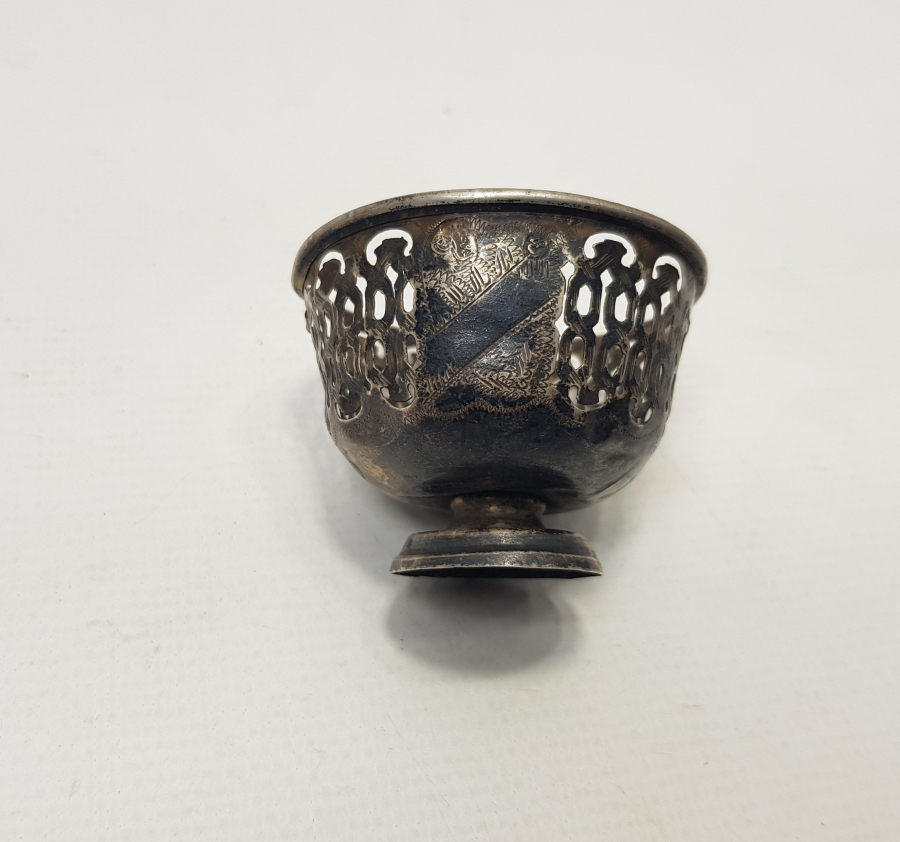 OSMANLI DÖNEMİ TUĞRALI VE SAH DAMGALI GÜMÜŞ FİNCAN ZARFI 