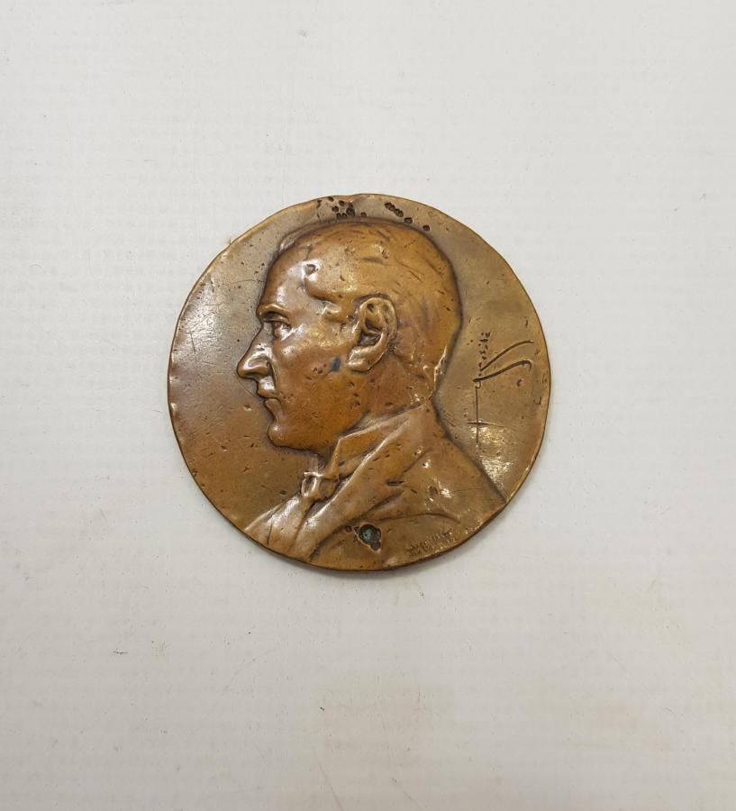 OSMANLICA GAZİ MUSTAFA KEMAL İMZALI BÜYÜK BOY ATATÜRK MADALYON