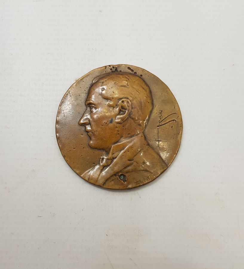 OSMANLICA GAZİ MUSTAFA KEMAL İMZALI BÜYÜK BOY ATATÜRK MADALYON