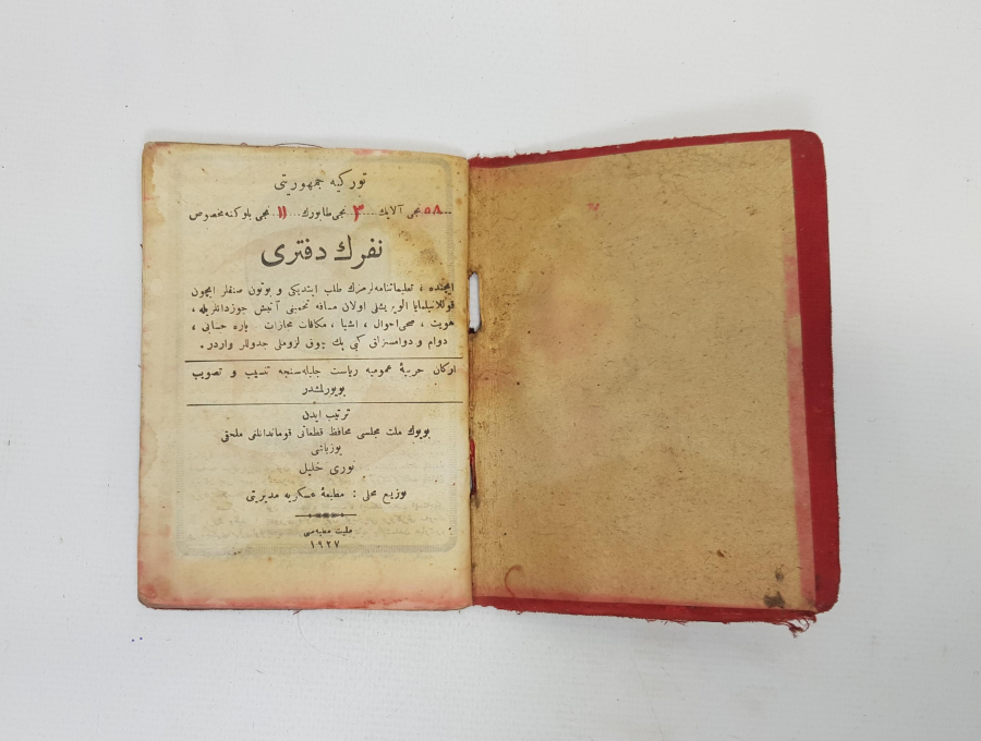 ATATÜRK RESİMLİ OSMANLICA NEFERİN DEFTERİ 