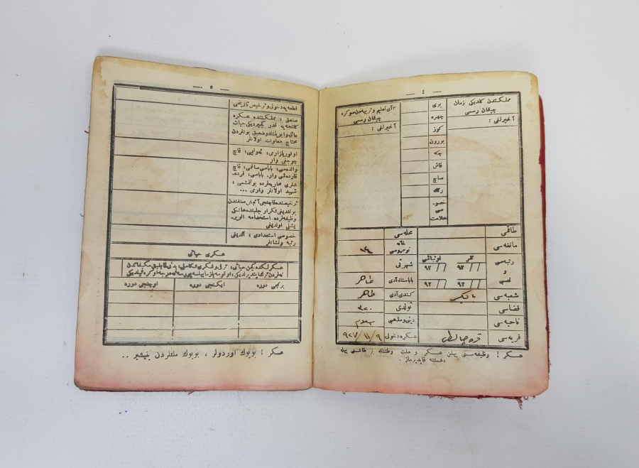 ATATÜRK RESİMLİ OSMANLICA NEFERİN DEFTERİ 