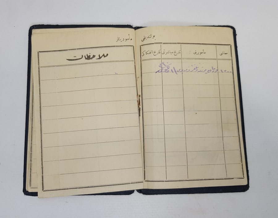 OSMANLICA PTT HÜVİYET CÜZDANI