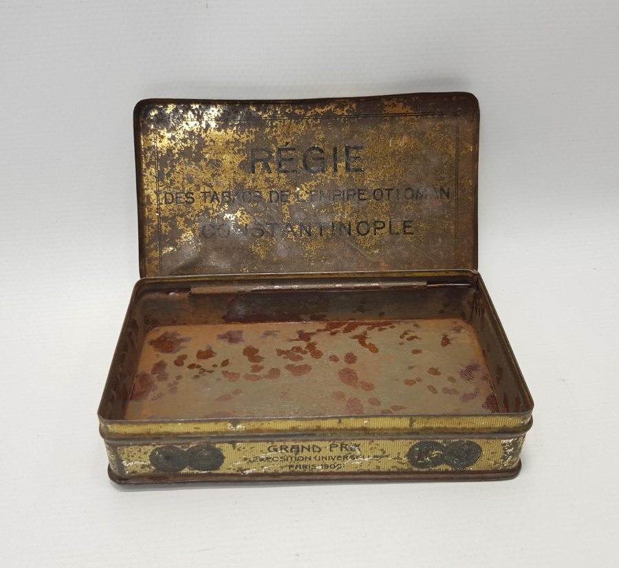 REGIE OTTOMAN CONSTANTINOPLE OSMANLI DEVLET ARMALI SİGARA KUTUSU 
