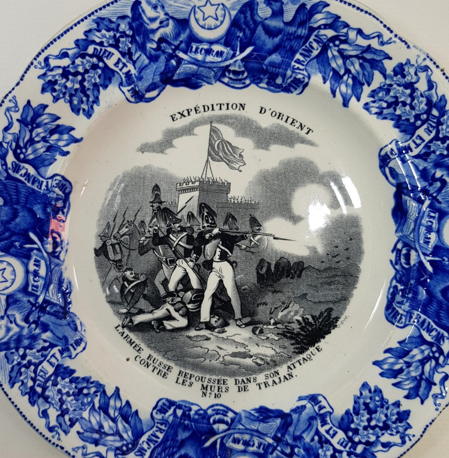 KIRIM SAVAŞI KONULU OSMANLI PORSELEN TABAK