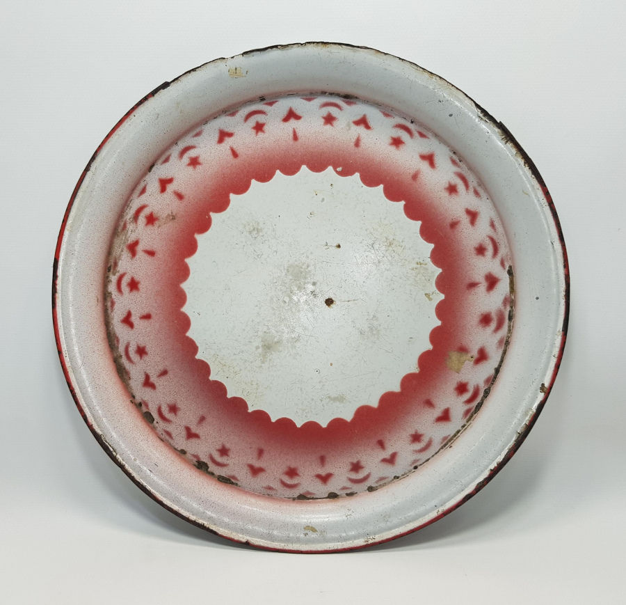 OSMANLI DÖNEMİ AY YILDIZLI EMAYE SİNİ