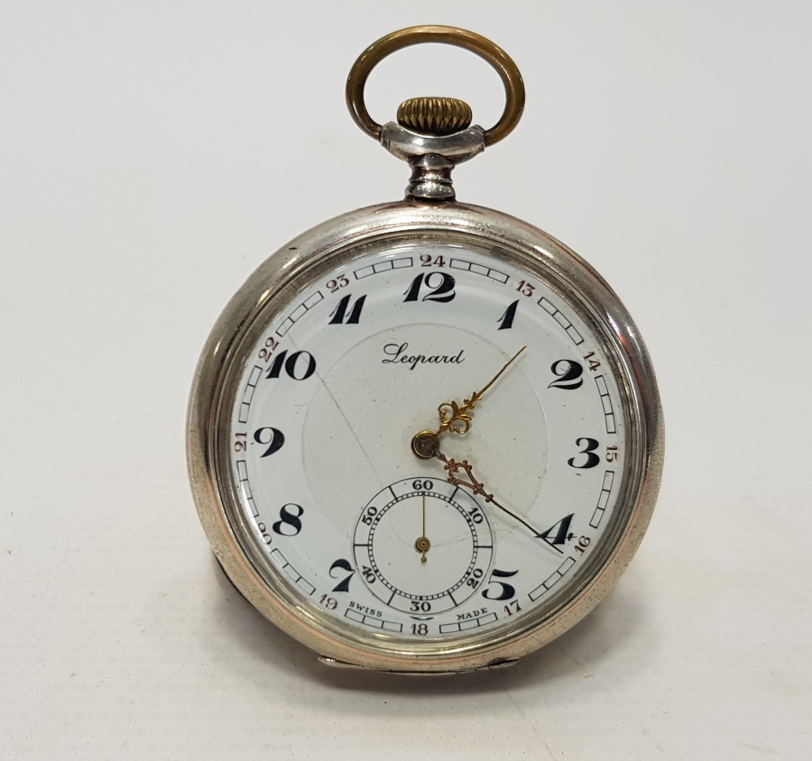 1900 TARİHLİ LEOPARD GÜMÜŞ CEP SAATİ