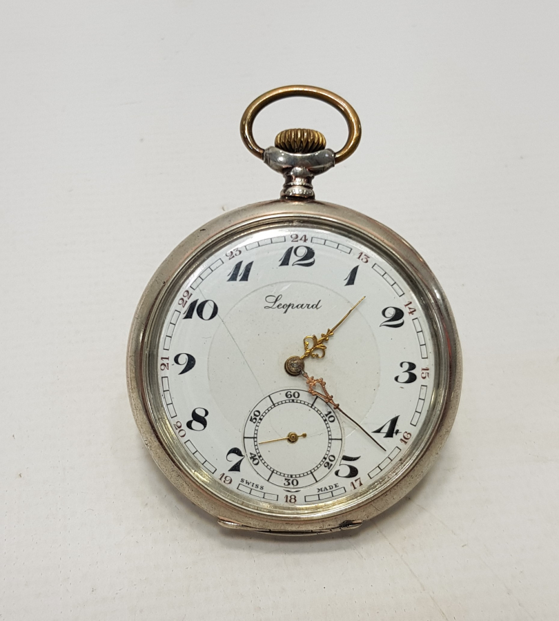 1900 TARİHLİ LEOPARD GÜMÜŞ CEP SAATİ