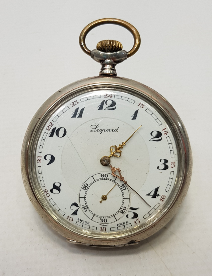 1900 TARİHLİ LEOPARD GÜMÜŞ CEP SAATİ