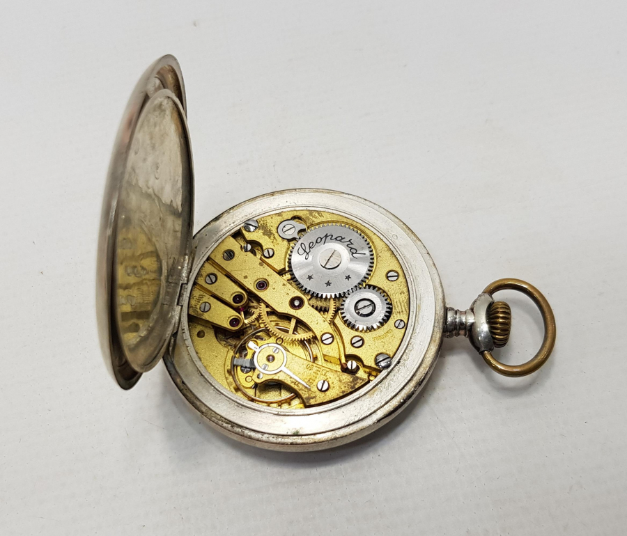 1900 TARİHLİ LEOPARD GÜMÜŞ CEP SAATİ