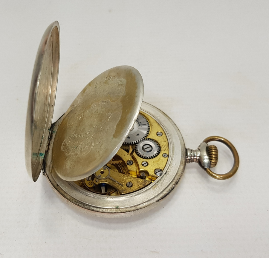 1900 TARİHLİ LEOPARD GÜMÜŞ CEP SAATİ