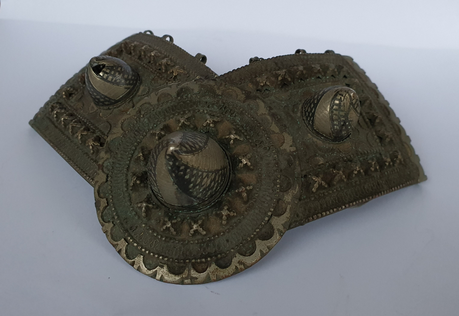 OSMANLI DÖNEMİ 1800 BAŞLARI ÇARK-I FELEK MOTİFLİ ÇERKES İŞİ GELİN KEMERİ