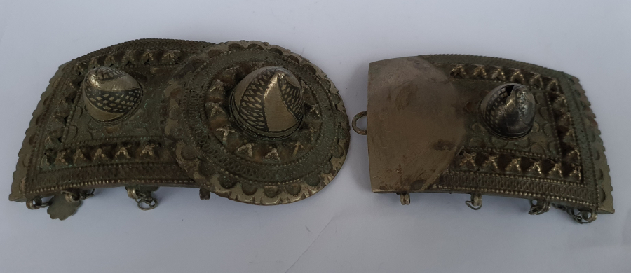 OSMANLI DÖNEMİ 1800 BAŞLARI ÇARK-I FELEK MOTİFLİ ÇERKES İŞİ GELİN KEMERİ