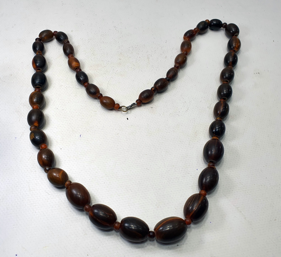 OSMANLI DÖNEMİ BOYNUZDAN MAMUL BÜYÜK BOY GERDANLIK - GERGEDAN BOYNUZU OLABİLİR