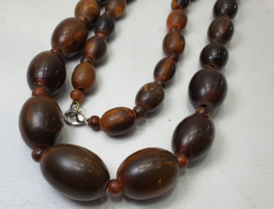 OSMANLI DÖNEMİ BOYNUZDAN MAMUL BÜYÜK BOY GERDANLIK - GERGEDAN BOYNUZU OLABİLİR