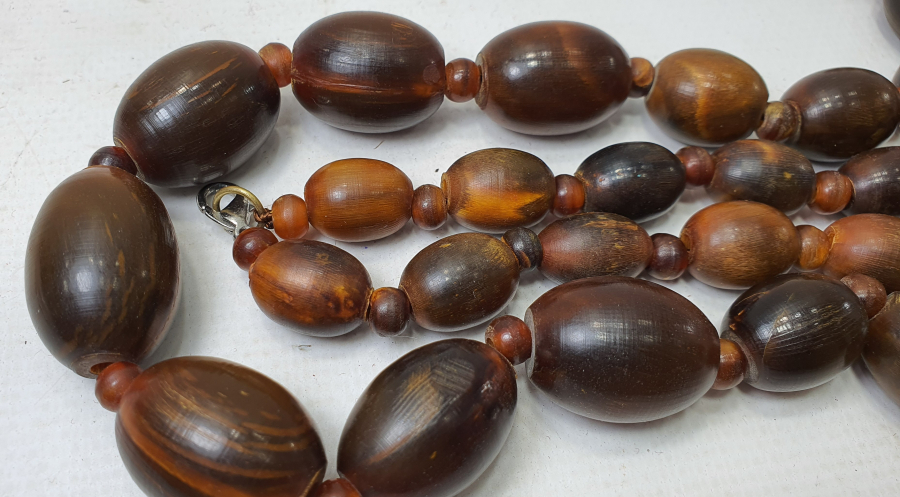 OSMANLI DÖNEMİ BOYNUZDAN MAMUL BÜYÜK BOY GERDANLIK - GERGEDAN BOYNUZU OLABİLİR