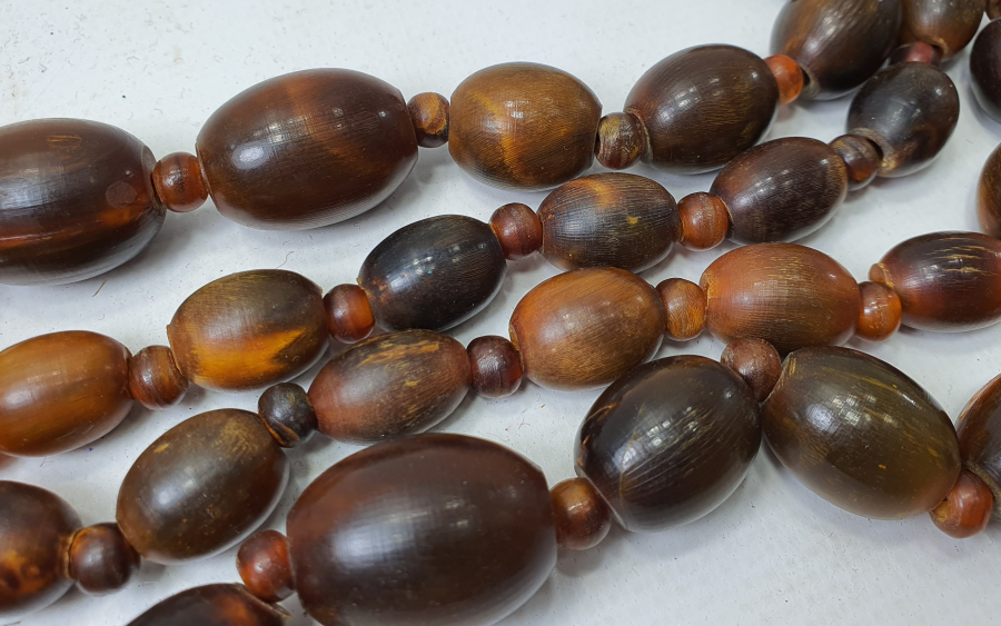 OSMANLI DÖNEMİ BOYNUZDAN MAMUL BÜYÜK BOY GERDANLIK - GERGEDAN BOYNUZU OLABİLİR