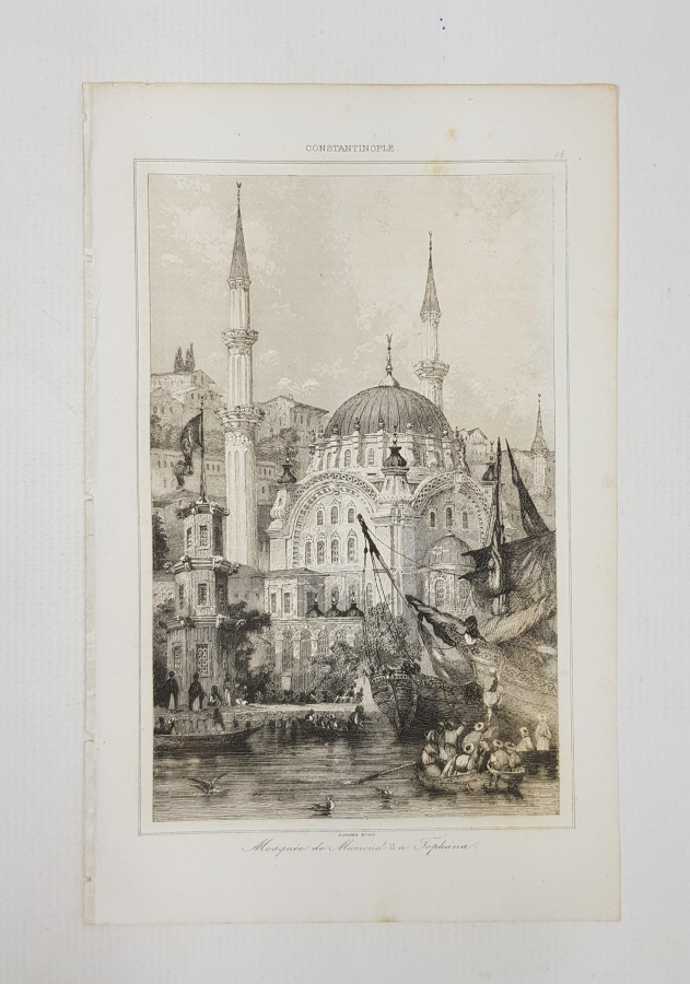 OSMANLI DÖNEMİ GRAVÜR: TOPHANE'DE II. MAHMUT CAMİSİ