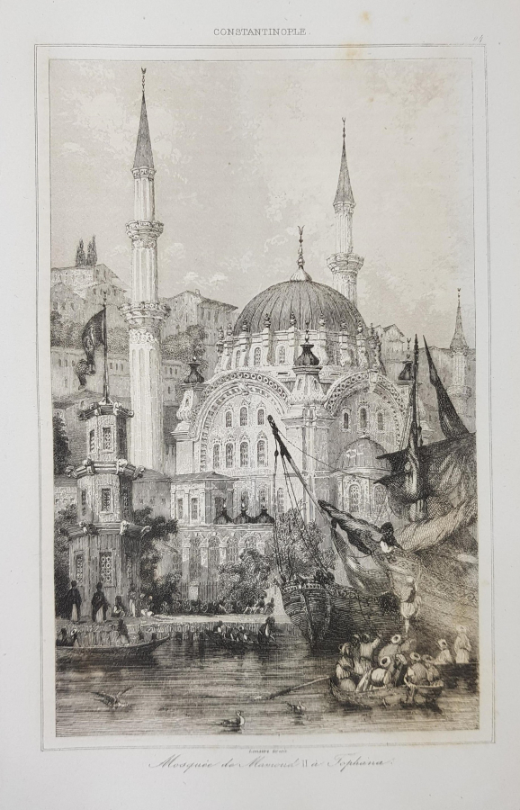 OSMANLI DÖNEMİ GRAVÜR: TOPHANE'DE II. MAHMUT CAMİSİ