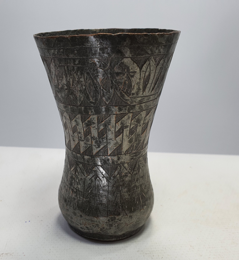 OSMANLI DÖNEMİ NADİR FORMDA TAMAMI İŞLEMELİ BOSNA İŞİ BARDAK