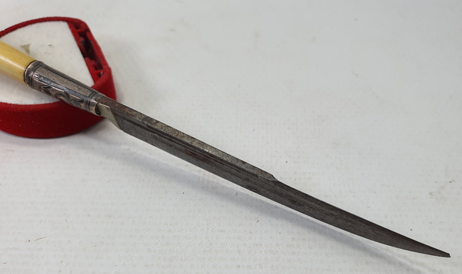 OSMANLI DÖNEMİ SÜRMENE İŞİ FİL DİŞİ SAPLI VE SAVATLI KAMA