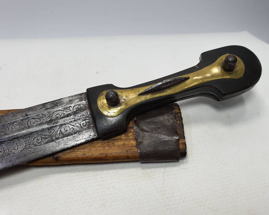 OSMANLI DÖNEMİ ÜZERİNDE BEYİT YAZILI NADİR ÇERKES KAMASI