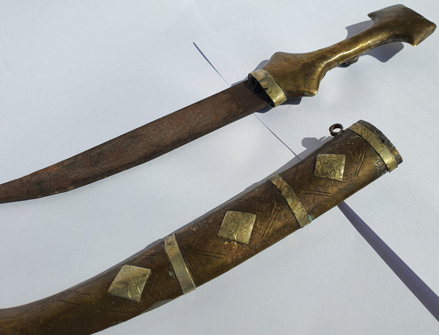 SAP KISMINDA HAÇ BULUNAN RUM İŞİ KAMA - HANÇER