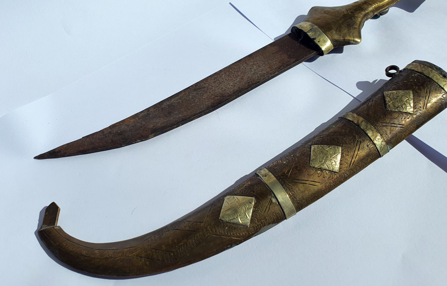 SAP KISMINDA HAÇ BULUNAN RUM İŞİ KAMA - HANÇER