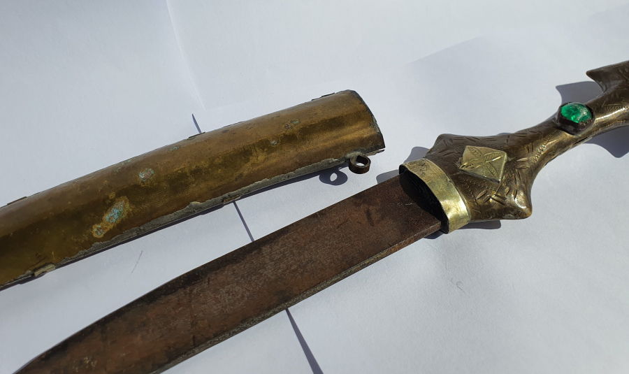 SAP KISMINDA HAÇ BULUNAN RUM İŞİ KAMA - HANÇER