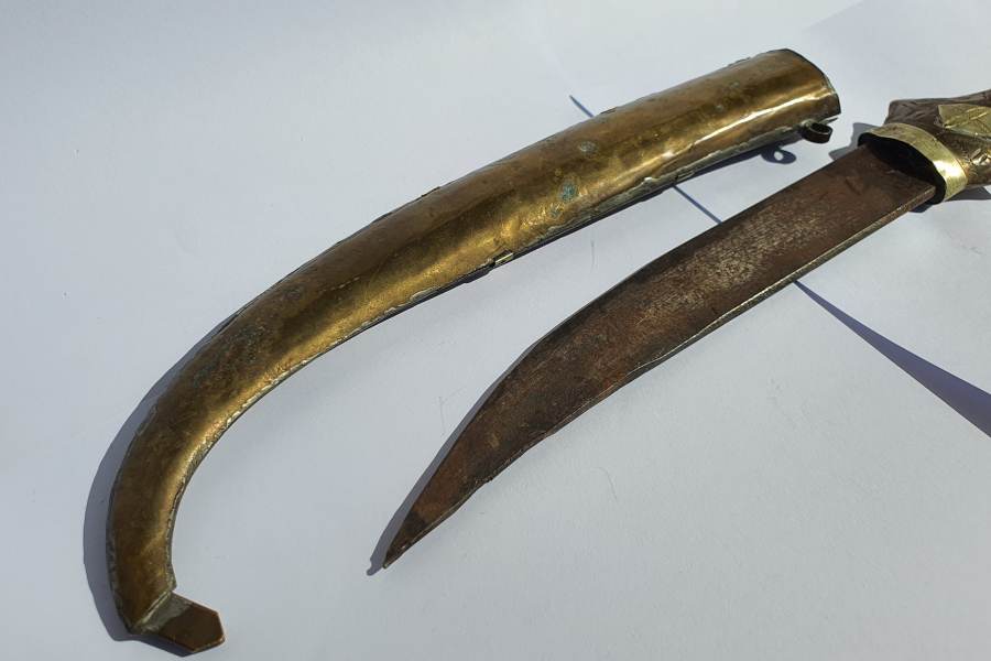 SAP KISMINDA HAÇ BULUNAN RUM İŞİ KAMA - HANÇER