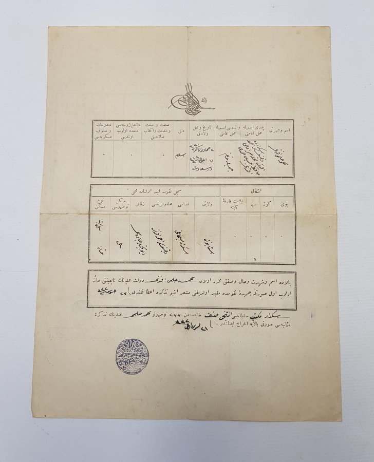 ÜSKÜDAR MEKTEBİ SULTANİYESİ DİPLOMA 