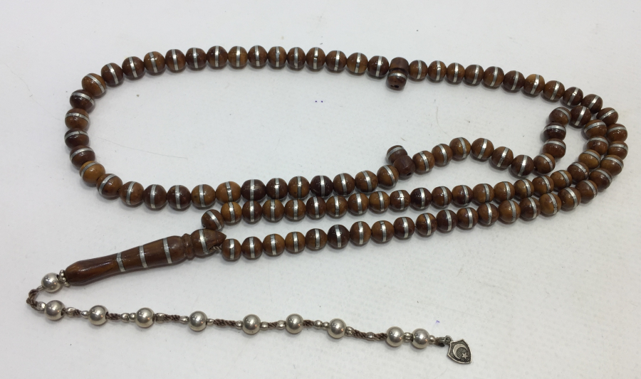 ÖZEL YAPIM GÜMÜŞ ÇAKMALI USTA İŞİ KUKA 99 LU NAMAZ TESBİHİ