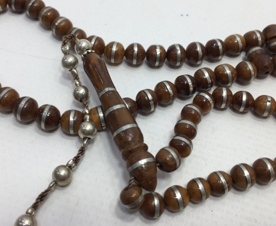 ÖZEL YAPIM GÜMÜŞ ÇAKMALI USTA İŞİ KUKA 99 LU NAMAZ TESBİHİ