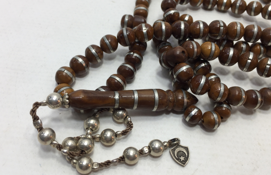 ÖZEL YAPIM GÜMÜŞ ÇAKMALI USTA İŞİ KUKA 99 LU NAMAZ TESBİHİ